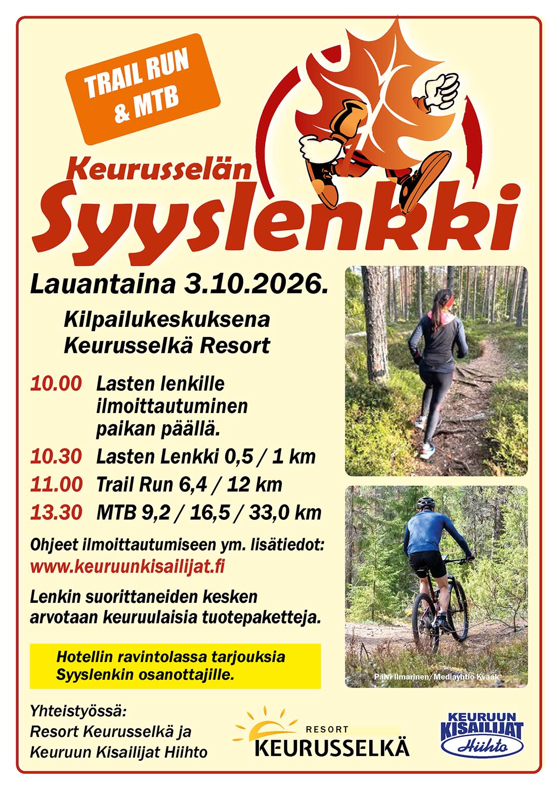 Keurusselan Syyslenkki – Trail Run – MTB