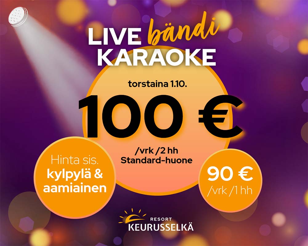 Livekaraoke-majoitustarjous
